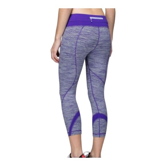 LULULEMON Run: Inspire Crop II All Luxtreme Wee Are From Space Bruised Berry 8 - Picture 3 of 14